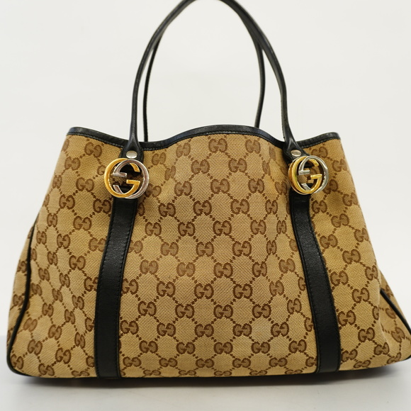 Auth Gucci GG Canvas Tote Bag 232957 Women's  Beige,Black - Picture 11 of 11